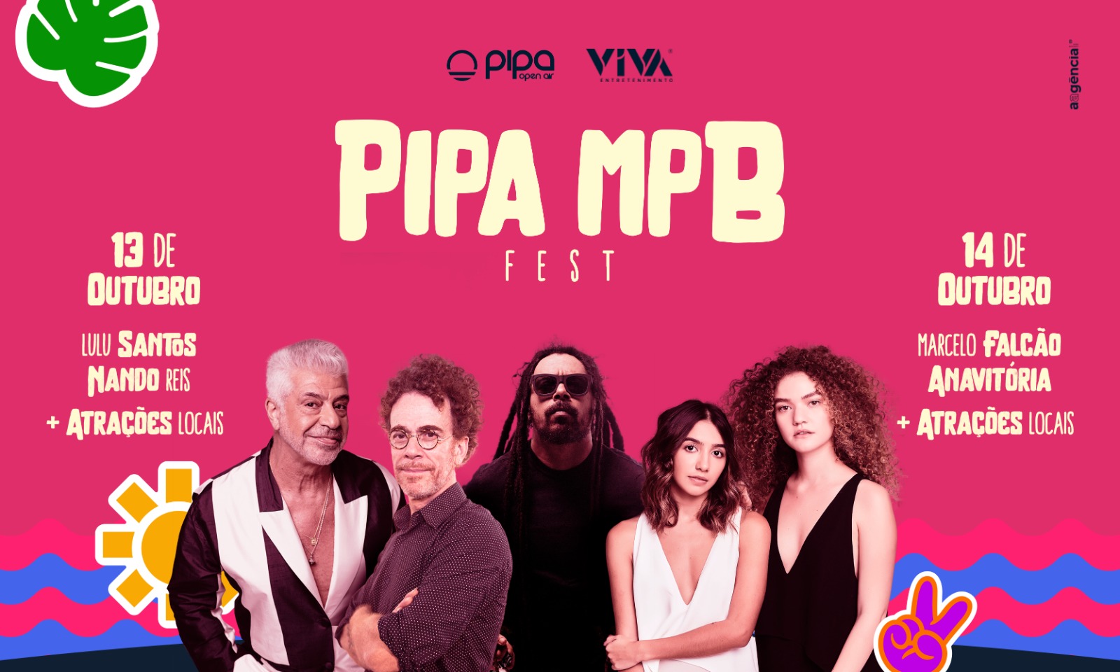 Lulu Santos, Nando Reis, Anavitória e Marcelo Falcão no Pipa MPB Fest 2023
