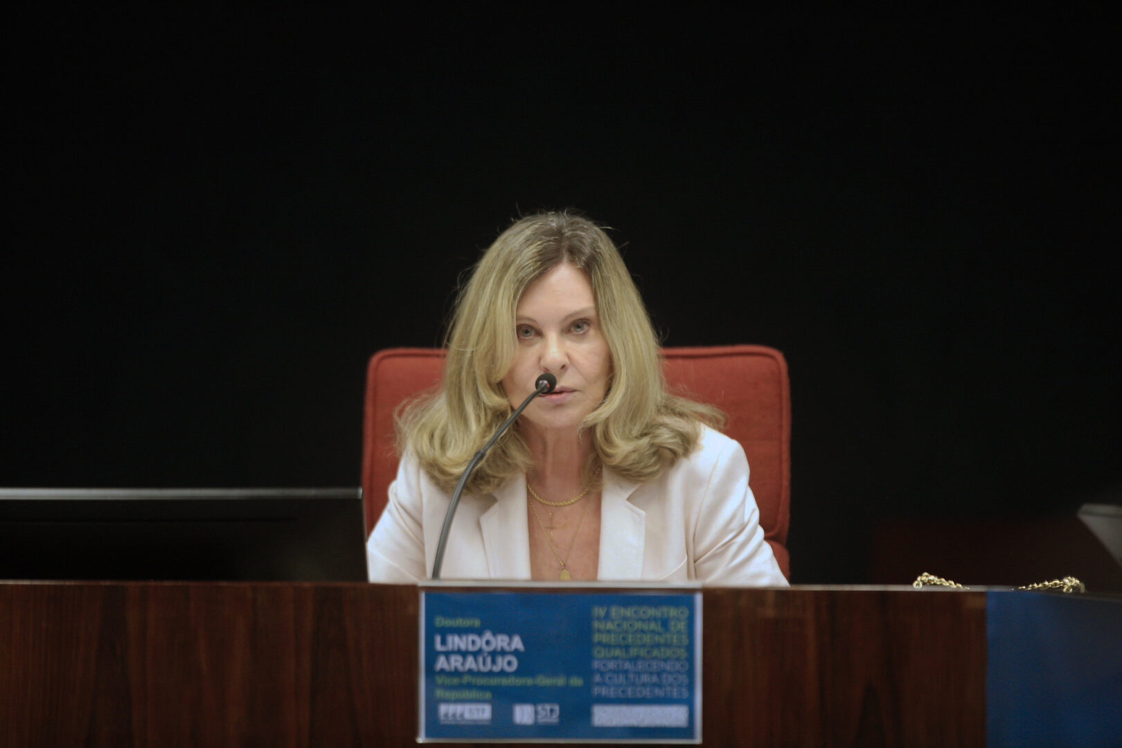 Vice-PGR Lindôra Araújo faz críticas contundentes a ministro do STF (Foto: Rosinei Coutinho/SCO/STF)