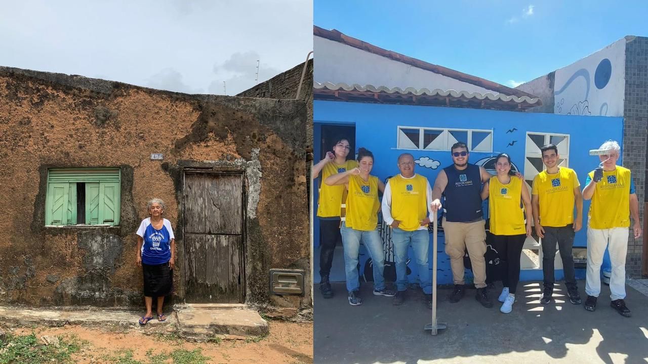 ONG ReforAmar transforma casa de idosa de 79 anos no bairro de Felipe Camarão