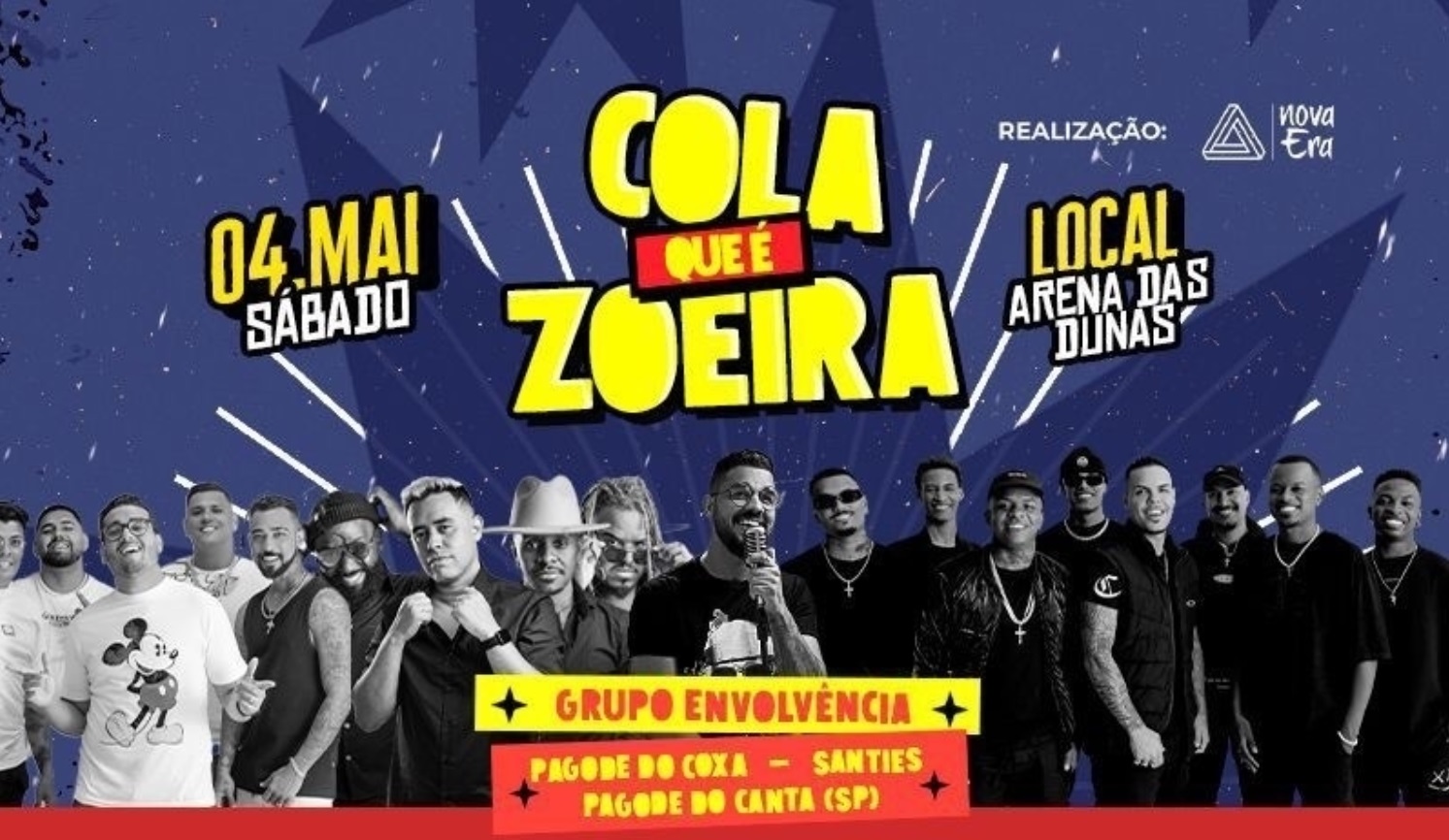 Com acesso gratuito, Cola Que é Zoeira promete agitar a Arena das Dunas