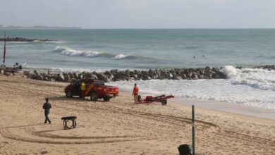 Bombeiros atuaram nas buscas e encontraram corpo de adolescente em praia de Natal - Foto: Reprodução