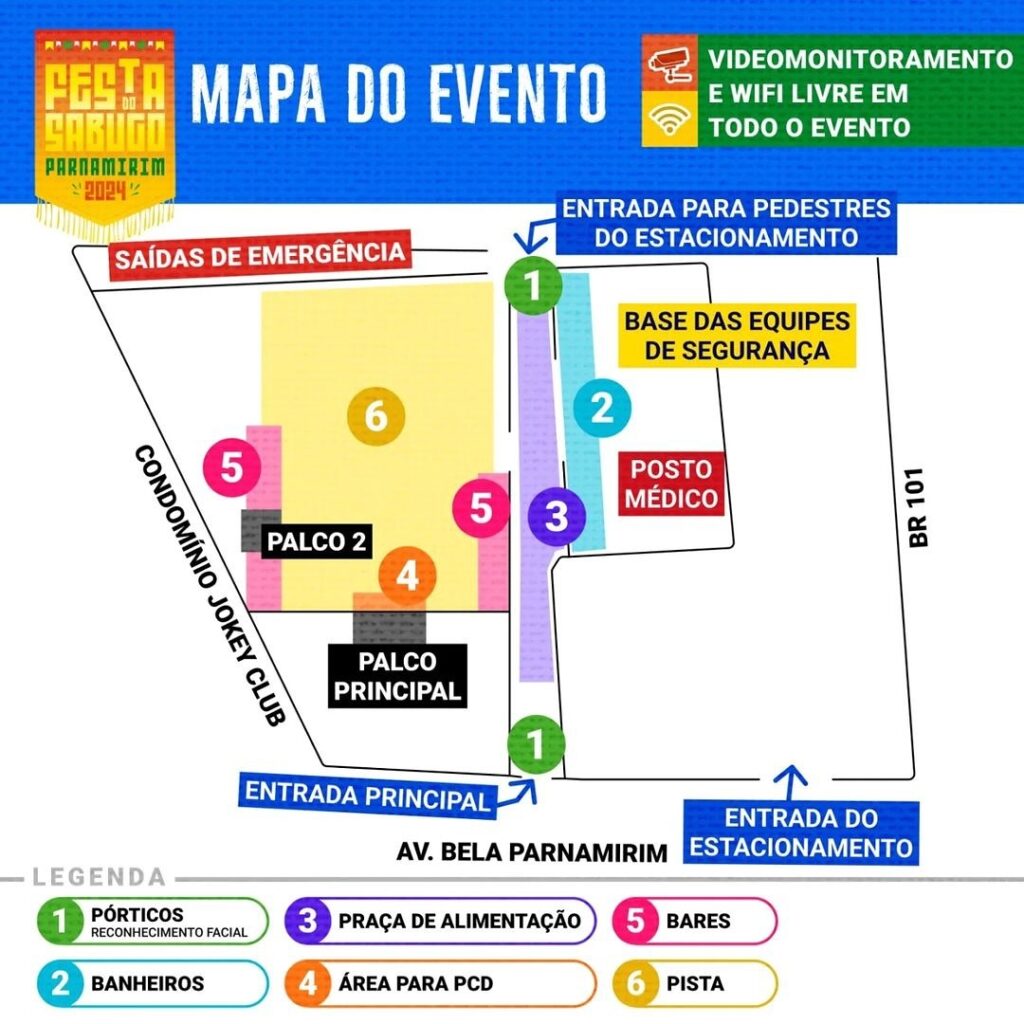 Mapa da Festa do Sabugo 2024